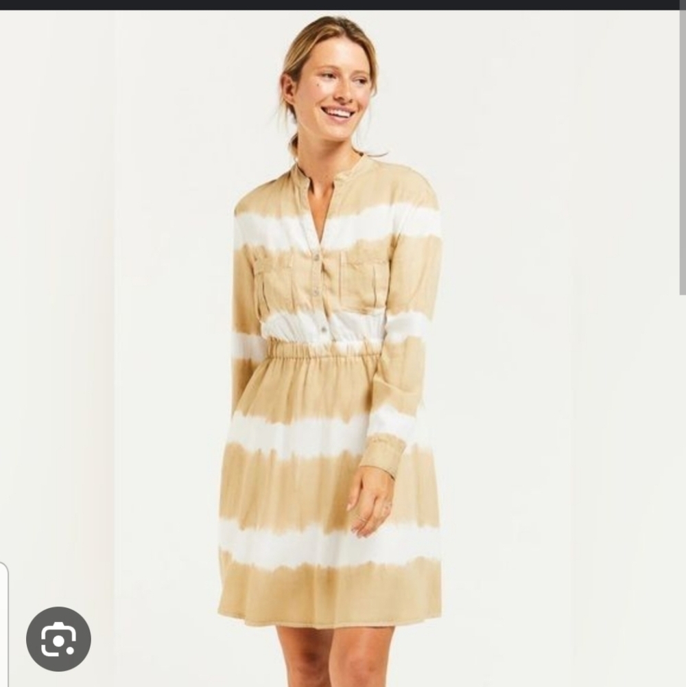 Velvet heart Emmeline Taupe longsleeve dress